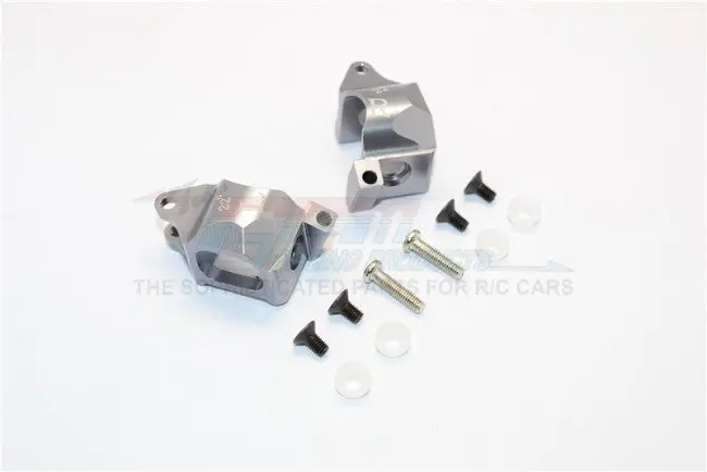 Kyosho Mini Inferno Aluminum Front C-Hub (22 Deg) - 1Pr Gray Silver 1