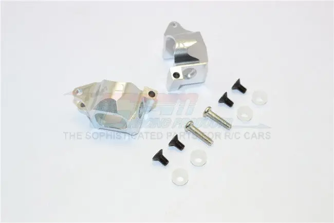 Kyosho Mini Inferno Aluminum Front C-Hub (22 Deg) - 1Pr Silver 1