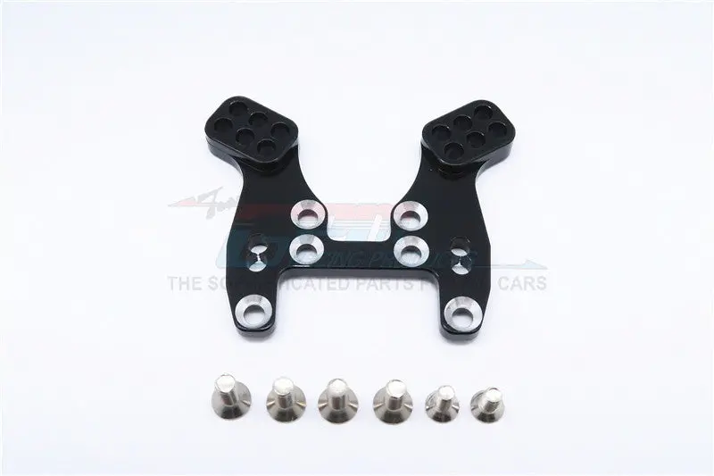 Kyosho Mini Inferno Aluminum Front Damper Tower With Screws - 1Pc Set Black 1