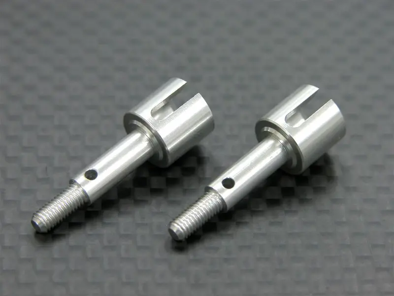 Kyosho Mini Inferno Aluminum Front/Rear Wheel Shaft - 1Pr Silver 1