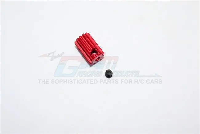 Kyosho Mini Inferno Aluminum Motor Gear (12T) - 1Pc Set Red 1