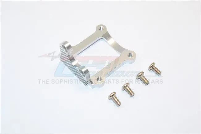 Kyosho Mini Inferno Aluminum Motor Heat Sink Mount With Screws - 1Pc Set Silver 1