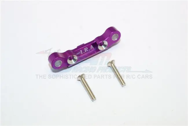Kyosho Mini Inferno Aluminum Rear Arm Bulk (1 Deg) For Rear Gear Box With Screws - 1Pc Set Purple 1