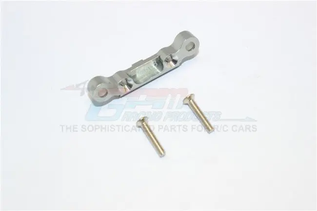 Kyosho Mini Inferno Aluminum Rear Arm Bulk (2 Deg) For Rear Gear Box With Screws - 1Pc Set Gray Silver 1