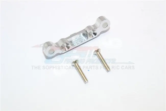 Kyosho Mini Inferno Aluminum Rear Arm Bulk (3 Deg) For Rear Gear Box With Screws - 1Pc Set Silver 1