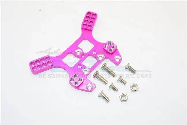 Kyosho Mini Inferno Aluminum Rear Damper Tower With Screws - 1Pc Set Pink 1