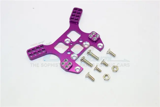 Kyosho Mini Inferno Aluminum Rear Damper Tower With Screws - 1Pc Set Purple 1