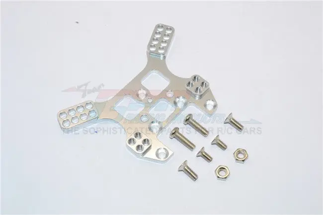 Kyosho Mini Inferno Aluminum Rear Damper Tower With Screws - 1Pc Set Silver 1