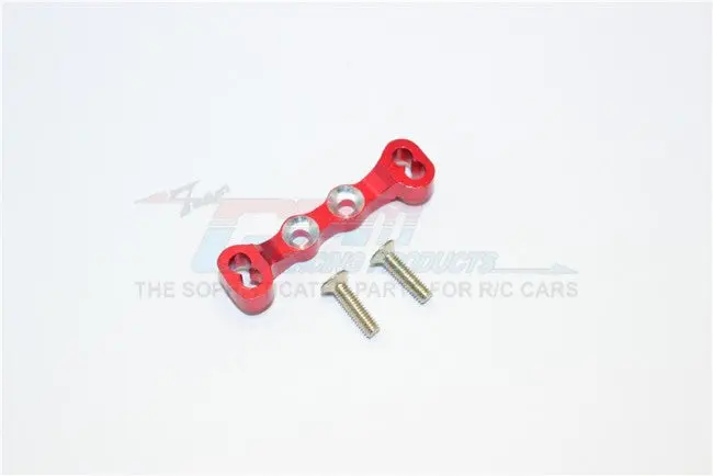Kyosho Mini Inferno Aluminum Rear Upper Arm Bulk For Front Gear Box With Screws - 1Pc Set Red 1