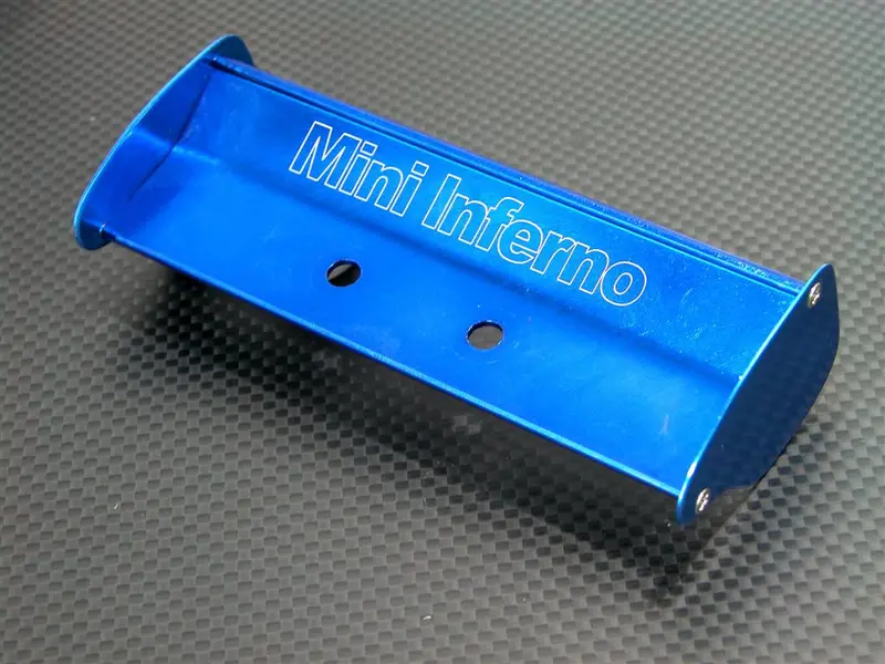 Kyosho Mini Inferno Aluminum Rear Wing - 1Pc Blue 1
