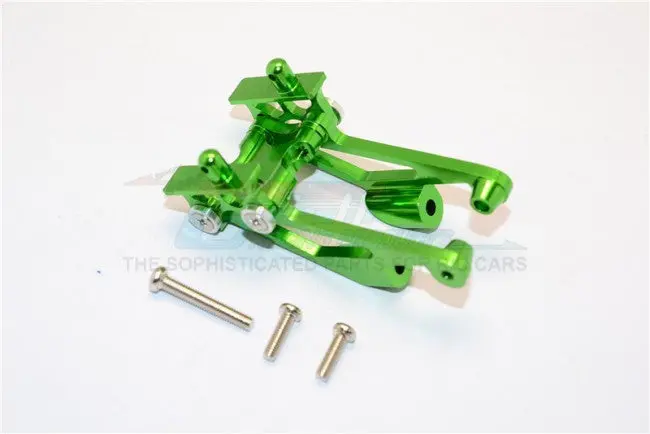 Kyosho Mini Inferno Aluminum Rear Wing Mount With Screws - 5Pcs Set Green 1