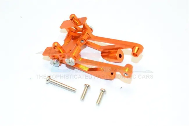 Kyosho Mini Inferno Aluminum Rear Wing Mount With Screws - 5Pcs Set Orange 1