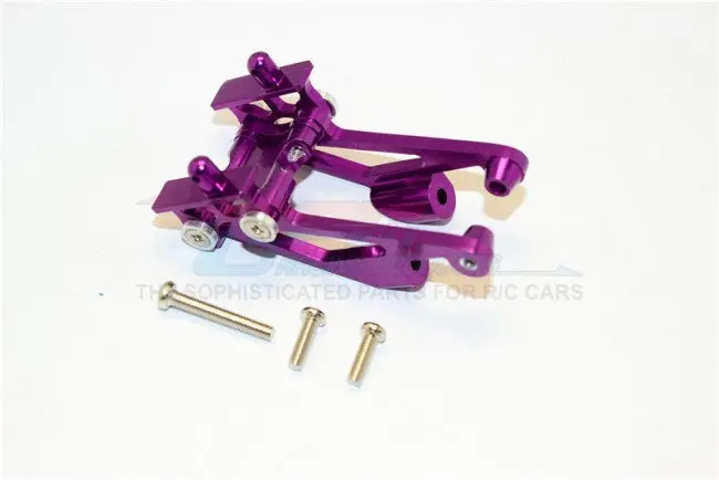 Kyosho Mini Inferno Aluminum Rear Wing Mount With Screws - 5Pcs Set Purple 1