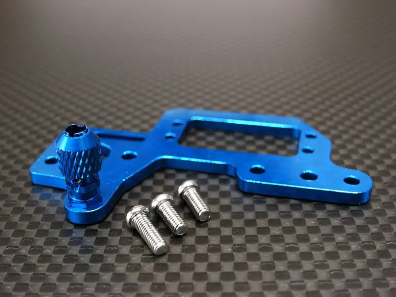 Kyosho Mini Inferno Aluminum Servo Mount Cover With Screws - 1Pc Set Blue 1