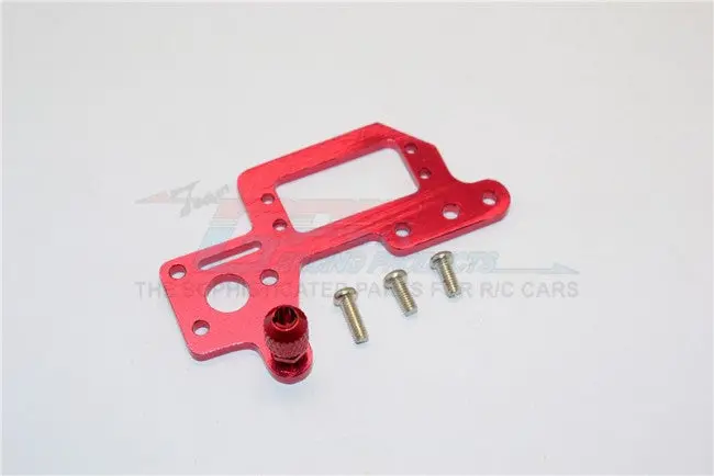 Kyosho Mini Inferno Aluminum Servo Mount Cover With Screws - 1Pc Set Red 1