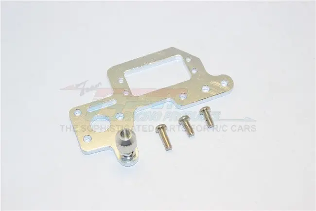 Kyosho Mini Inferno Aluminum Servo Mount Cover With Screws - 1Pc Set Silver 1