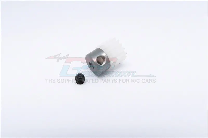 Kyosho Mini Inferno Delrin Motor Gear (15T) - 1Pc Set Gray Silver 1