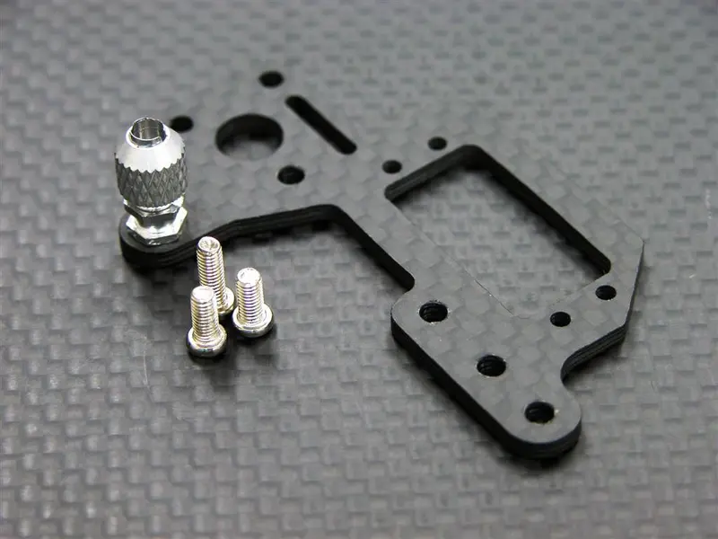 Kyosho Mini Inferno Graphite Servo Mount Cover With Screws - 1Pc Set Black 1
