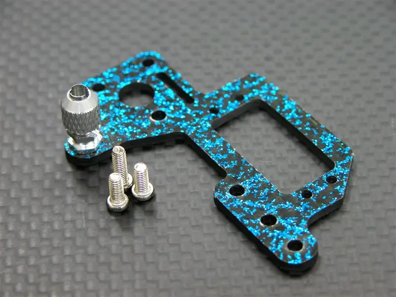 Kyosho Mini Inferno Graphite Servo Mount Cover With Screws - 1Pc Set Blue Graphite 1