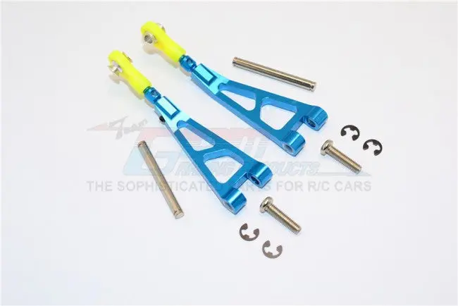 Kyosho Mini Inferno St Aluminum Front Upper Arm With Pins & E-Cilps & Screws - 1Pr Set Blue 1
