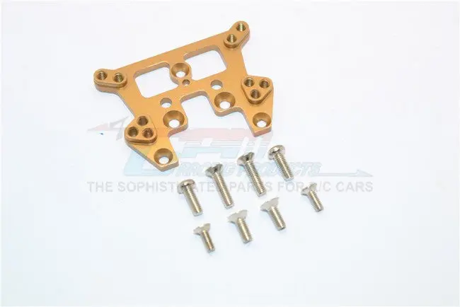 Kyosho Mini Inferno St Aluminum Rear Damper Tower With Screws  - 1Pc Set Golden Black 1