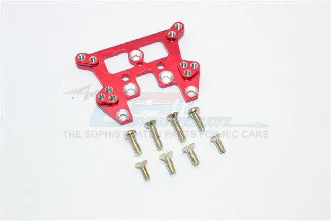 Kyosho Mini Inferno St Aluminum Rear Damper Tower With Screws  - 1Pc Set Red 1