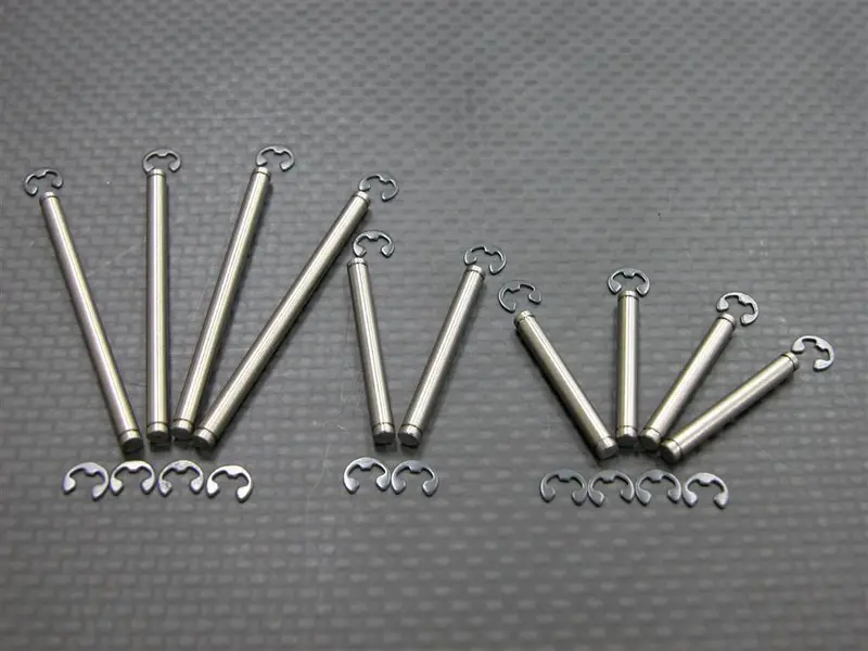 Kyosho Mini Inferno Titanium Completed Hinge Pins With 2.5Mm E-Clips - 10 Pcs Set 1