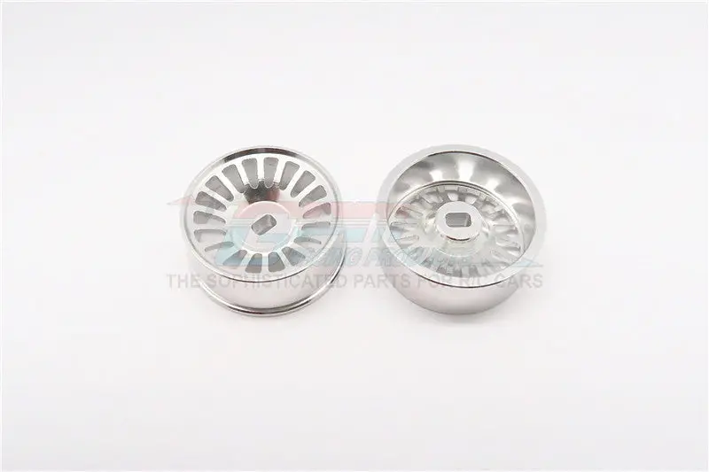 Kyosho Mini-Z Awd Aluminum Front/Rear Sinkage Rims (18P, 1.5Mm Off Set, Width 8.5Mm) - 1Pr Silver 1
