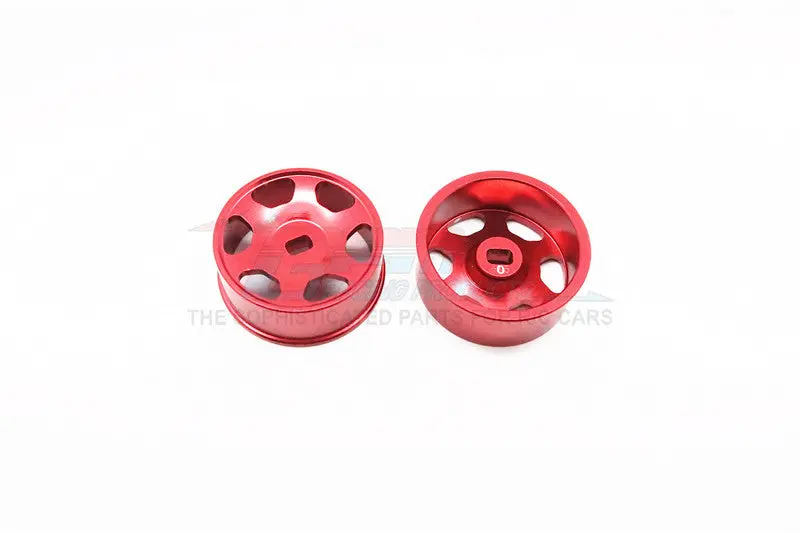 Kyosho Mini-Z Awd Aluminum Front/Rear Sinkage Rims (6P, 0Mm  Off Set, Width 8.5Mm) - 1Pr Red 1