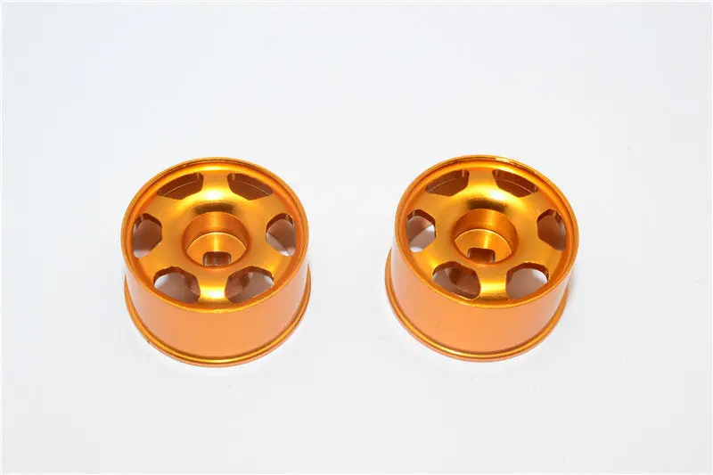 Kyosho Mini-Z Awd Aluminum Rear Wide Ridge Rims (6P, 1.0Mm Off Set, Width 11Mm) - 1Pr Gold 1