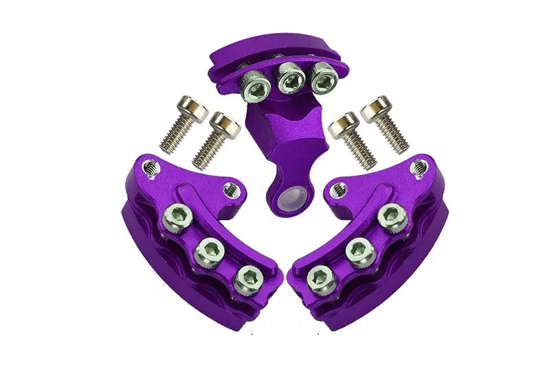 Kyosho Motorcycle Nsr500 Aluminum Brake Rotor Mount - 3Pcs Set Purple 1