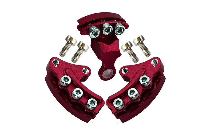 Kyosho Motorcycle Nsr500 Aluminum Brake Rotor Mount - 3Pcs Set Red 1
