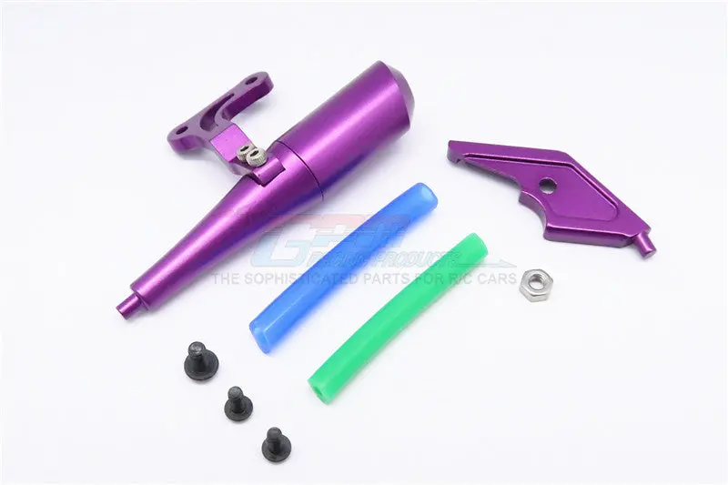 Kyosho Motorcycle Nsr500 Aluminum Exhaust Pipe - 1Pc Set Purple 1