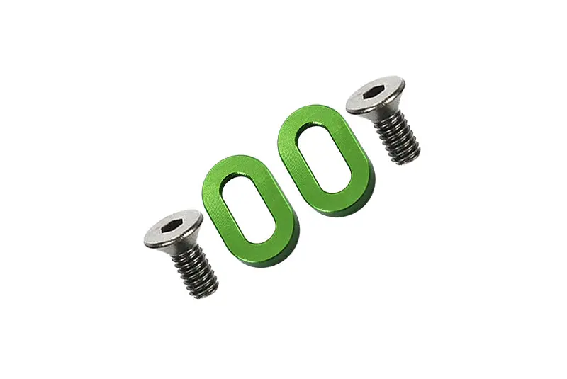 Kyosho Motorcycle Nsr500 Aluminum Oval Washer For Gear Box - 2Pcs Green 1