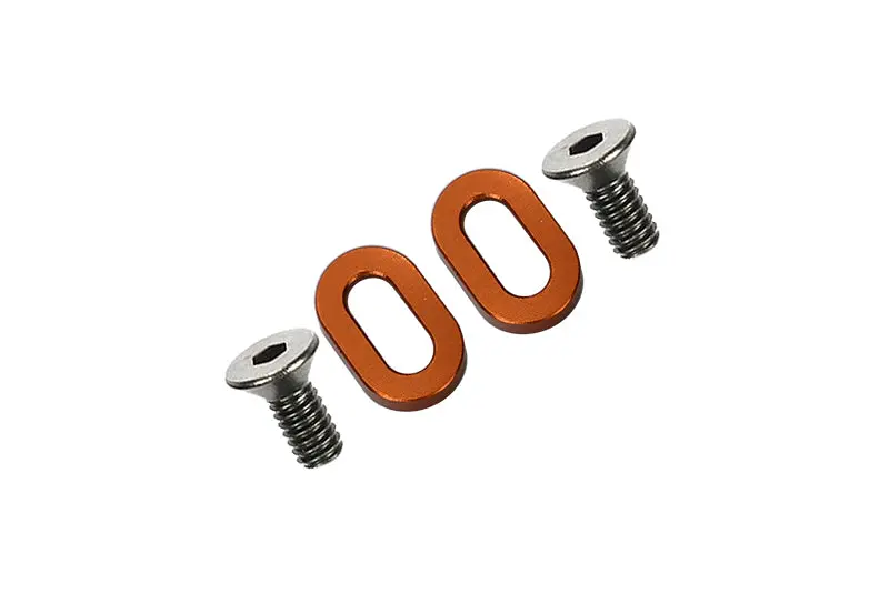 Kyosho Motorcycle Nsr500 Aluminum Oval Washer For Gear Box - 2Pcs Orange 1