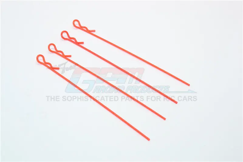 Long Flu Body Clip Set (Stick Length Of 100Mm) - 4Pcs Orange 1