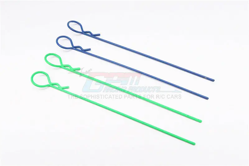 Long Flu Round Body Clip Set (Stick Length Of 98Mm) Mixed Color - 4Pcs 1