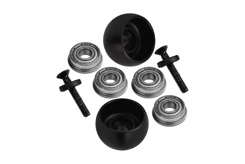 Los264003 Promoto-Mx Upgrades Side Wheel Replacement Lean Bar Wheel Set For Losi 1:4 Promoto-Mx Motorcycle Dirt Bike Rtr Fxr Los06000 Los06002 - Black 1