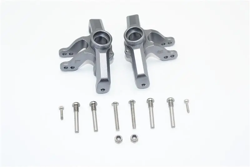 Losi 1/10 Baja Rey 4Wd Desert Truck (Los03008) Aluminum Front Knuckle Arms - 12Pc Set Gray Silver 1