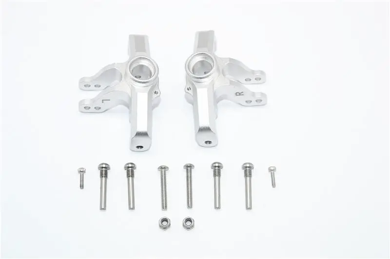Losi 1/10 Baja Rey 4Wd Desert Truck (Los03008) Aluminum Front Knuckle Arms - 12Pc Set Silver 1
