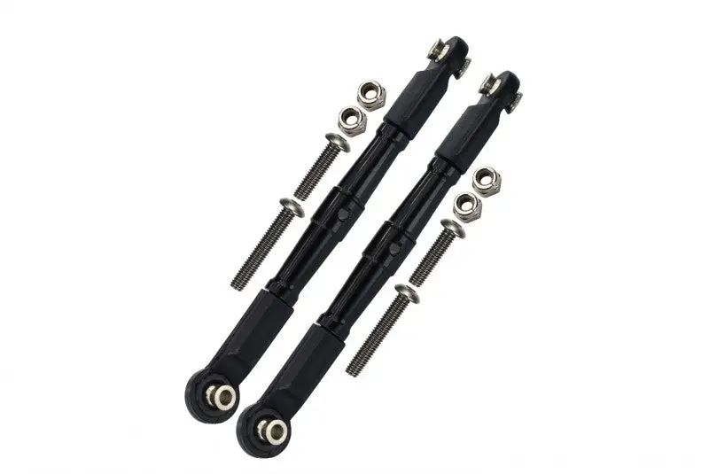 Losi 1/10 Baja Rey 4Wd Desert Truck (Los03008) Aluminum Front Turnbuckle For Steering - 1Pr Set Black 1
