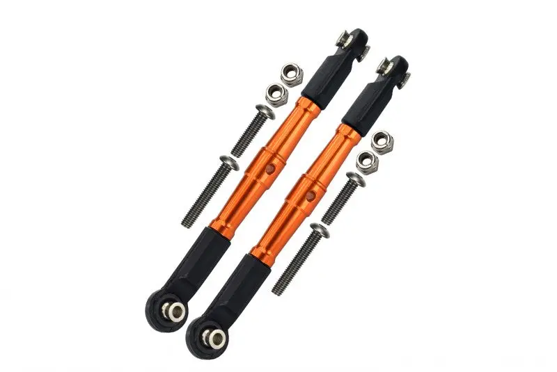 Losi 1/10 Baja Rey 4Wd Desert Truck (Los03008) Aluminum Front Turnbuckle For Steering - 1Pr Set Orange 1
