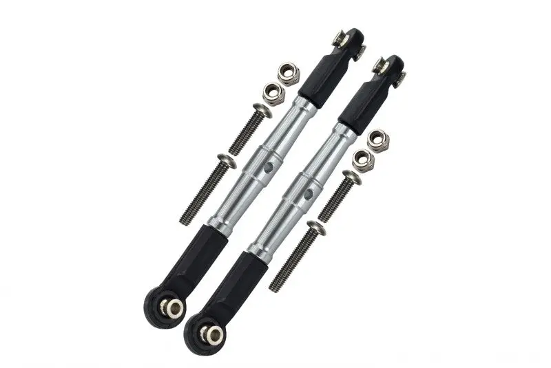 Losi 1/10 Baja Rey 4Wd Desert Truck (Los03008) Aluminum Front Turnbuckle For Steering - 1Pr Set Silver 1