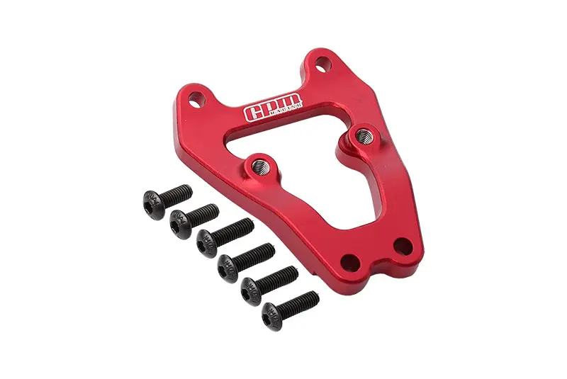 Losi 1/10 Lasernut U4 Tenacity Los03028 Aluminium Front Bumper Support Frame - 7Pc Set Red 1