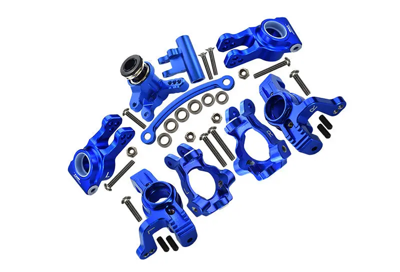 Losi 1/10 Lasernut U4 Tenacity Los03028 Aluminum Upgrade Combo Set A (Front C-Hubs + Front & Rear Knuckle Arms + Steering Assembly) - Blue 1