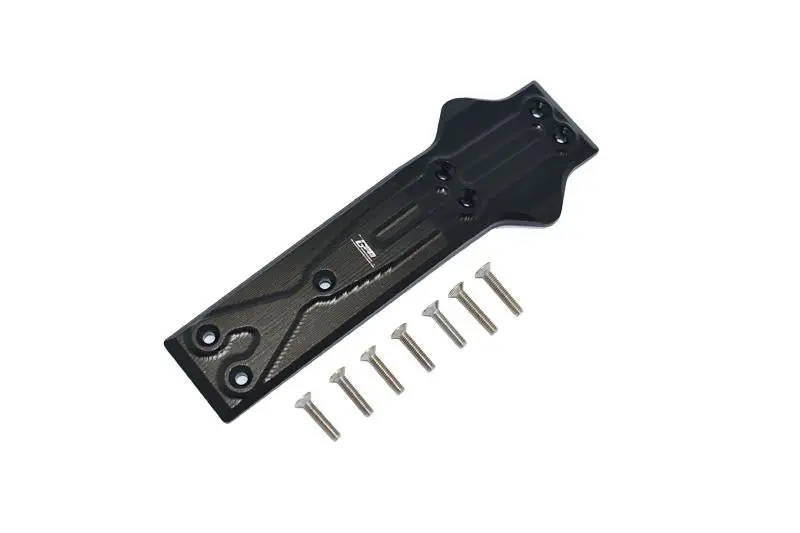 Losi 1/10 Rock Rey 4Wd Rock Racer (Los03009) Aluminum Front Chassis Protection Plate - 8Pc Set Black 1