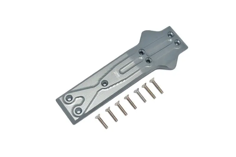 Losi 1/10 Rock Rey 4Wd Rock Racer (Los03009) Aluminum Front Chassis Protection Plate - 8Pc Set Gray Silver 1