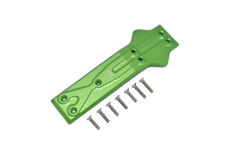 Losi 1/10 Rock Rey 4Wd Rock Racer (Los03009) Aluminum Front Chassis Protection Plate - 8Pc Set Green 1