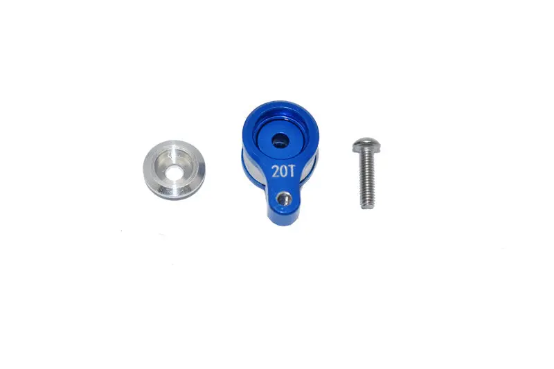 Losi 1/18 Mini-T 2.0 2Wd Stadium Truck Aluminum 20T Servo Horn With Built-In Spring - 3Pc Set Blue 1