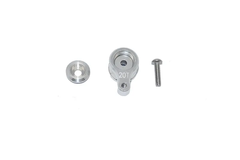 Losi 1/18 Mini-T 2.0 2Wd Stadium Truck Aluminum 20T Servo Horn With Built-In Spring - 3Pc Set Silver 1